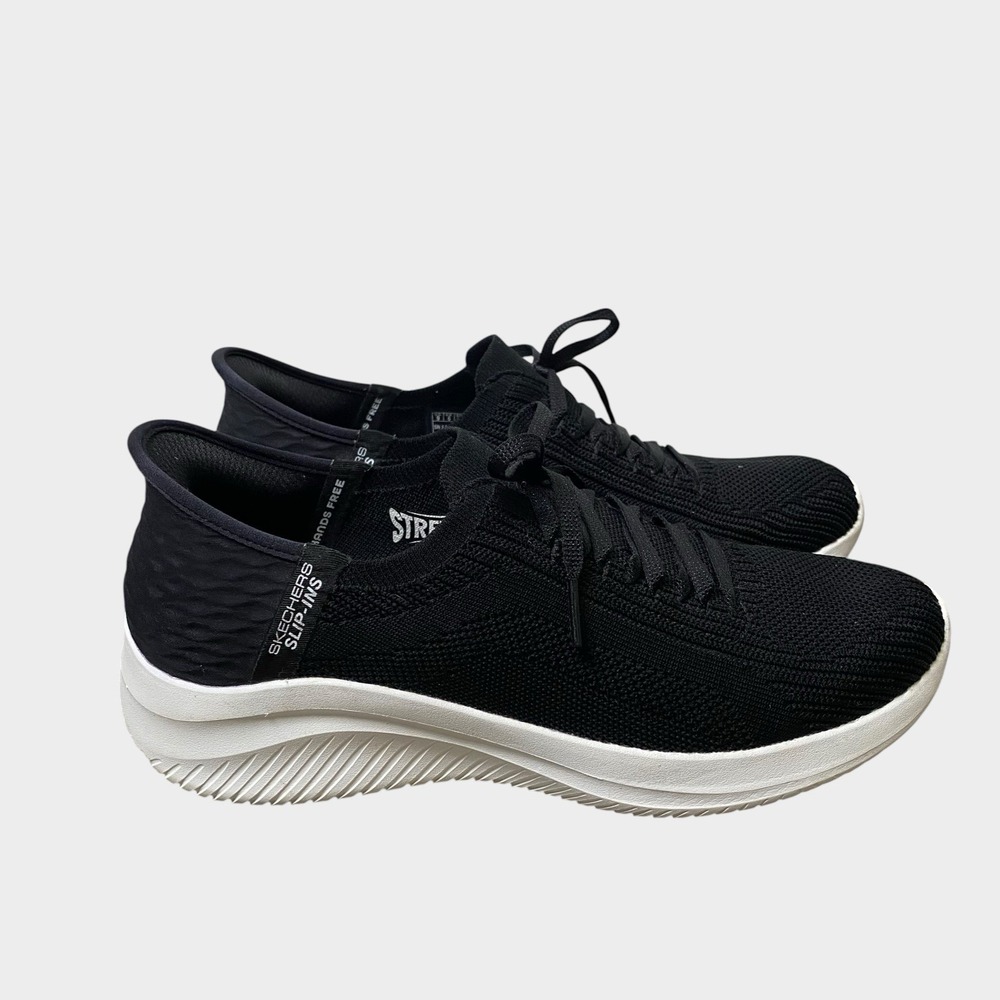 Skechers Slip-Ins Ultra Flex Sneakers Size 9 EU 39 Black White Walking Everyday